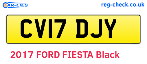 CV17DJY are the vehicle registration plates.