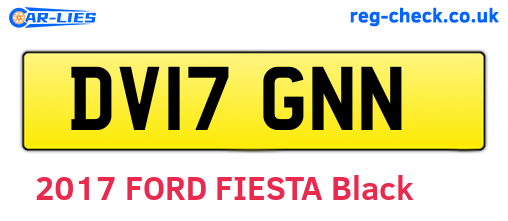 DV17GNN are the vehicle registration plates.