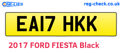 EA17HKK are the vehicle registration plates.