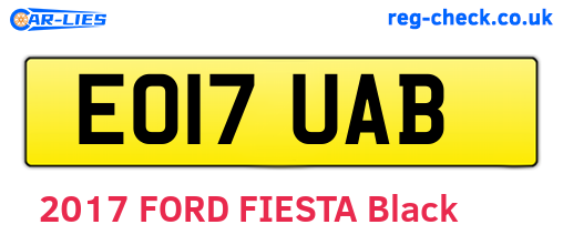 EO17UAB are the vehicle registration plates.