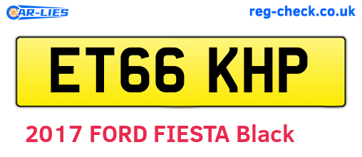 ET66KHP are the vehicle registration plates.