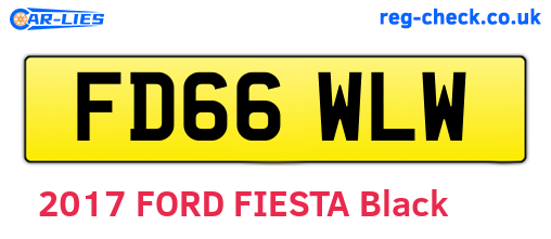 FD66WLW are the vehicle registration plates.