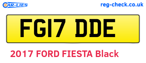 FG17DDE are the vehicle registration plates.