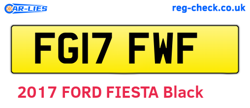 FG17FWF are the vehicle registration plates.