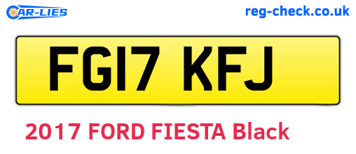 FG17KFJ are the vehicle registration plates.