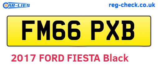 FM66PXB are the vehicle registration plates.