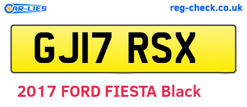 GJ17RSX are the vehicle registration plates.