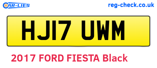 HJ17UWM are the vehicle registration plates.