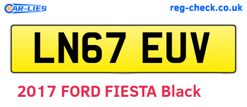 LN67EUV are the vehicle registration plates.