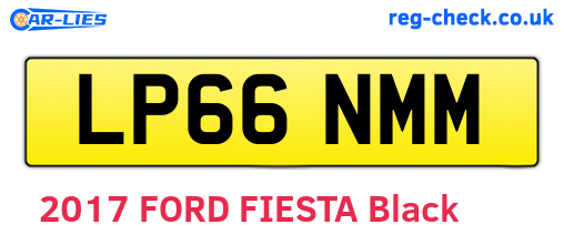 LP66NMM are the vehicle registration plates.