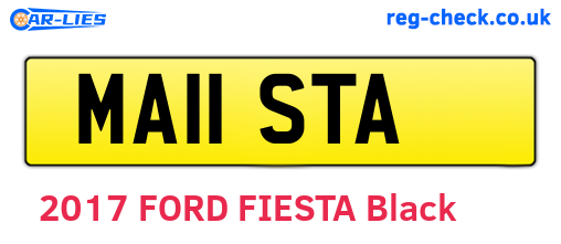 MA11STA are the vehicle registration plates.