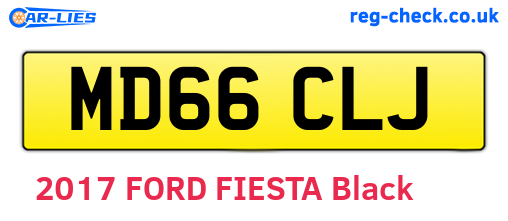 MD66CLJ are the vehicle registration plates.