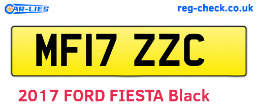 MF17ZZC are the vehicle registration plates.