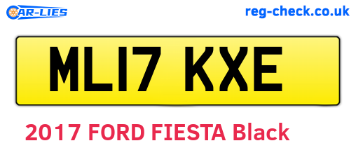 ML17KXE are the vehicle registration plates.