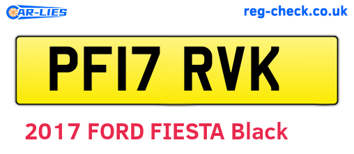 PF17RVK are the vehicle registration plates.