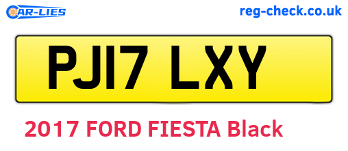 PJ17LXY are the vehicle registration plates.