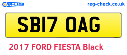 SB17OAG are the vehicle registration plates.