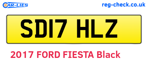 SD17HLZ are the vehicle registration plates.