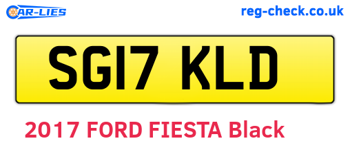 SG17KLD are the vehicle registration plates.