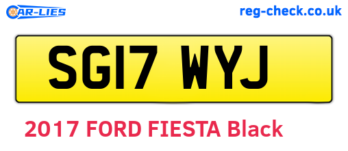 SG17WYJ are the vehicle registration plates.