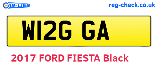 W12GGA are the vehicle registration plates.
