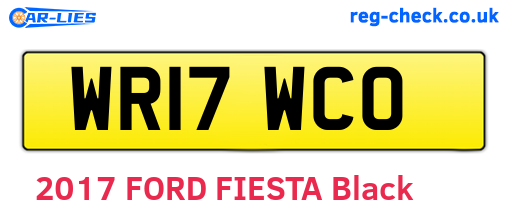 WR17WCO are the vehicle registration plates.