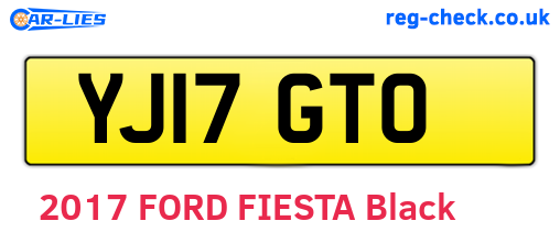 YJ17GTO are the vehicle registration plates.