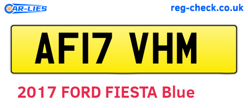 AF17VHM are the vehicle registration plates.