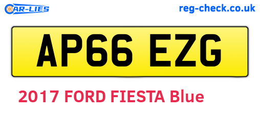 AP66EZG are the vehicle registration plates.