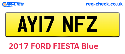 AY17NFZ are the vehicle registration plates.