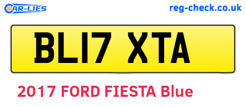 BL17XTA are the vehicle registration plates.