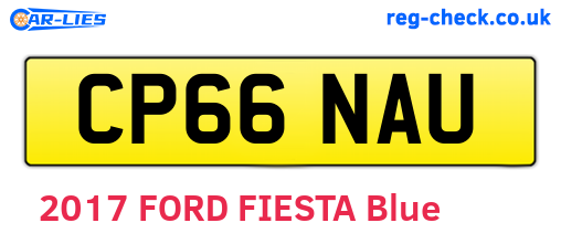 CP66NAU are the vehicle registration plates.