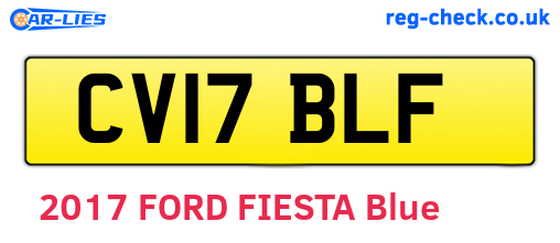 CV17BLF are the vehicle registration plates.