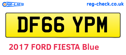 DF66YPM are the vehicle registration plates.