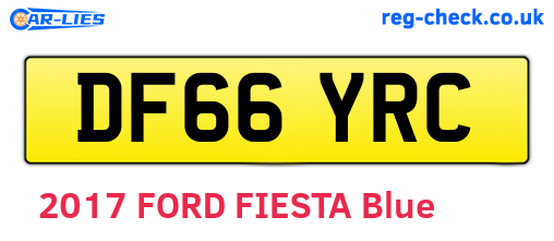 DF66YRC are the vehicle registration plates.