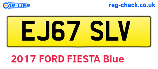 EJ67SLV are the vehicle registration plates.