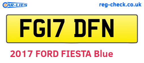 FG17DFN are the vehicle registration plates.