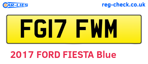 FG17FWM are the vehicle registration plates.