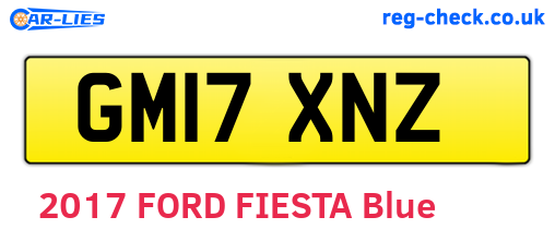 GM17XNZ are the vehicle registration plates.