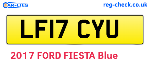 LF17CYU are the vehicle registration plates.