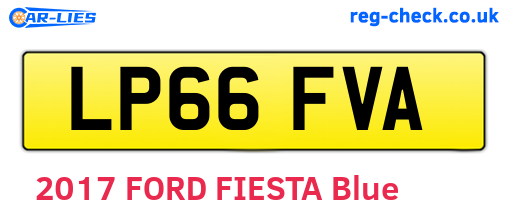 LP66FVA are the vehicle registration plates.