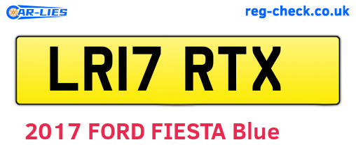 LR17RTX are the vehicle registration plates.
