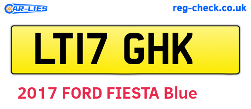 LT17GHK are the vehicle registration plates.