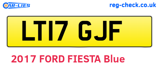 LT17GJF are the vehicle registration plates.