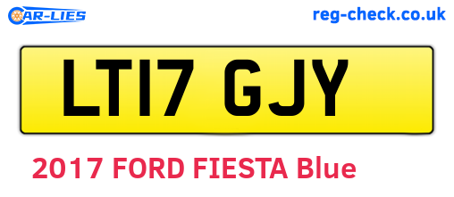 LT17GJY are the vehicle registration plates.