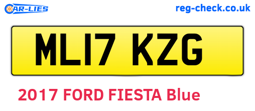ML17KZG are the vehicle registration plates.