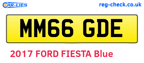 MM66GDE are the vehicle registration plates.
