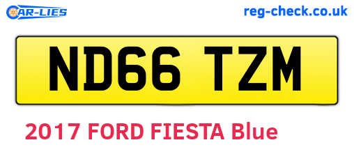 ND66TZM are the vehicle registration plates.