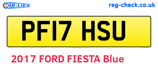PF17HSU are the vehicle registration plates.