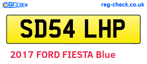 SD54LHP are the vehicle registration plates.